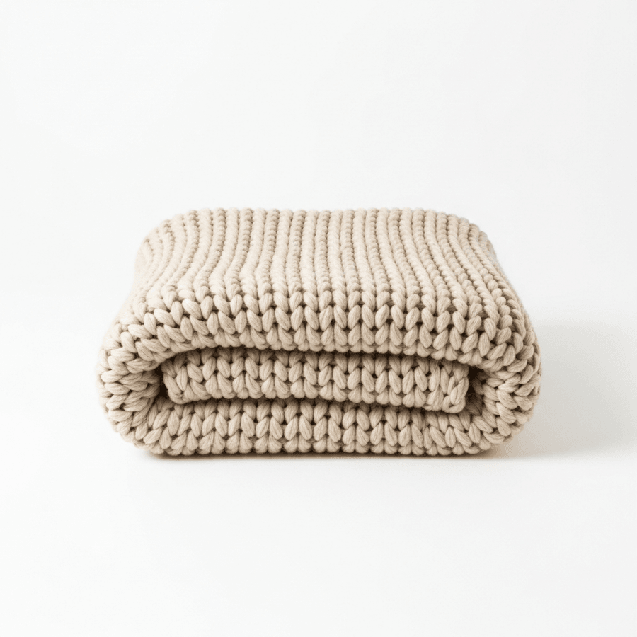 Chunky Knit Throw Blanket